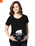 Fandomaniax - Baby Kakashi Peeking Maternity T-Shirt