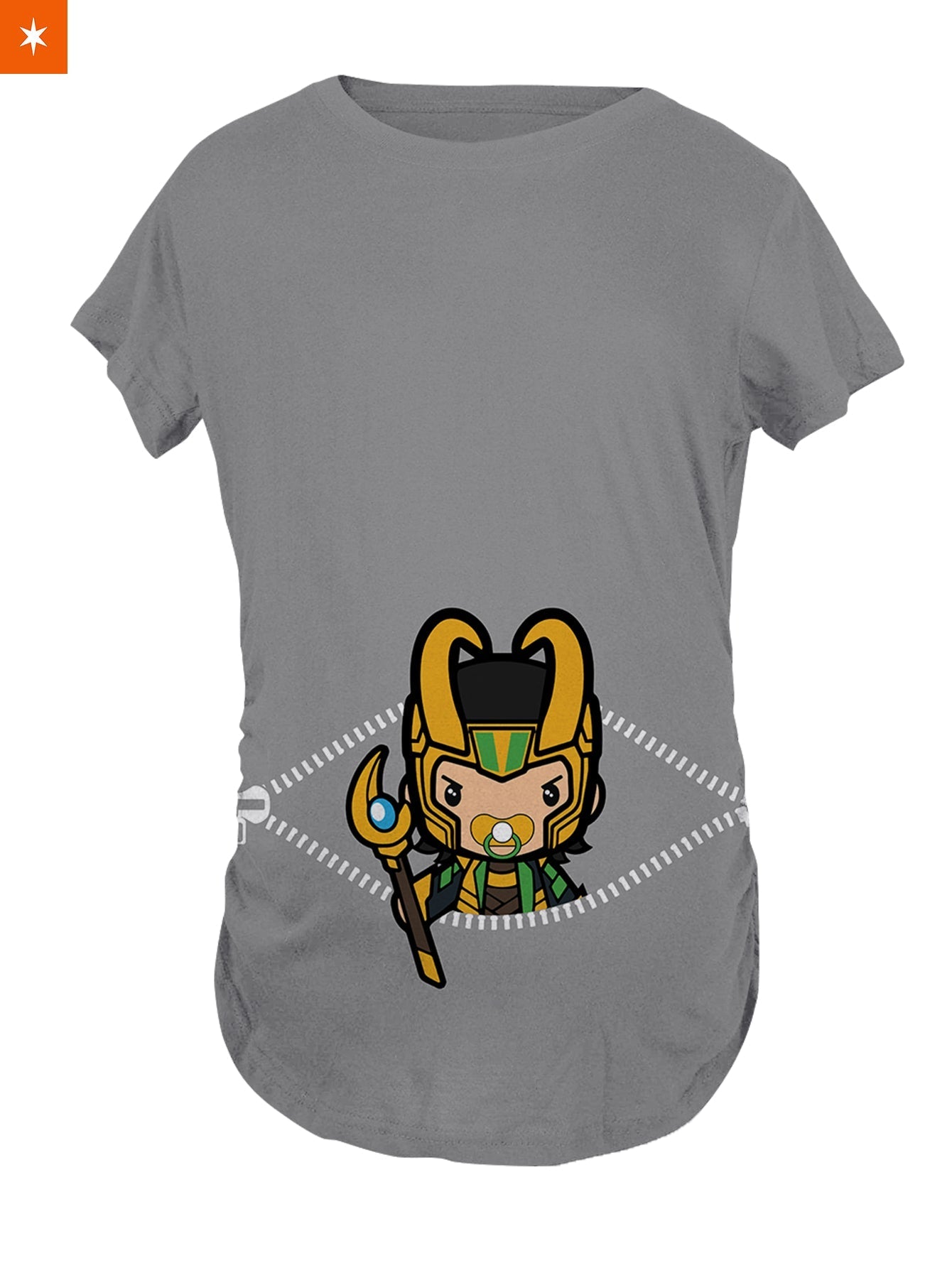 Fandomaniax - Baby Loki Peeking Maternity T-Shirt