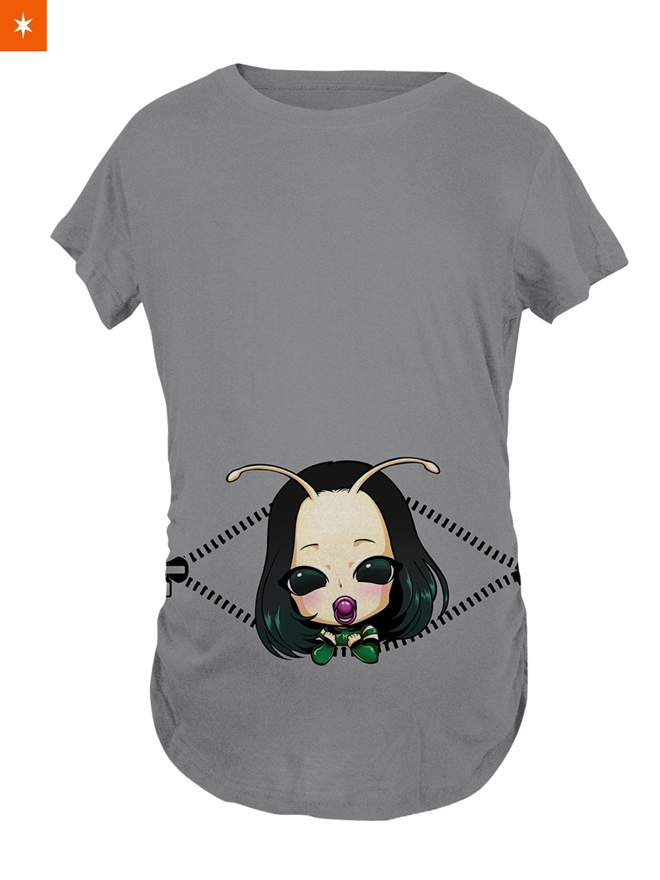 Fandomaniax - Baby Mantis Peeking Maternity T-Shirt