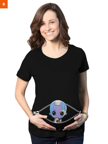 Fandomaniax - Baby Nebula Peeking Maternity T-Shirt