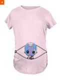 Fandomaniax - Baby Nebula Peeking Maternity T-Shirt