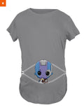 Fandomaniax - Baby Nebula Peeking Maternity T-Shirt