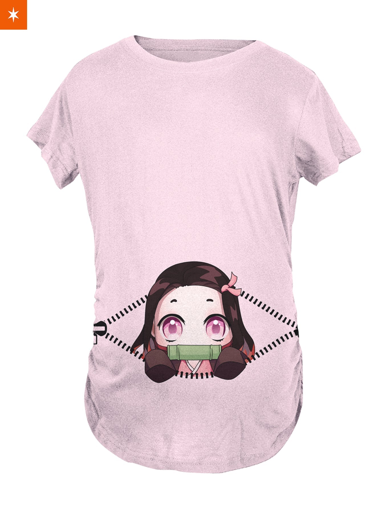 Fandomaniax - Baby Nezuko Peeking Maternity T-Shirt