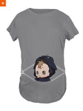 Fandomaniax - Baby Nishinoya Peeking Maternity T-Shirt