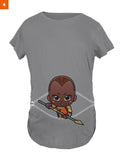 Fandomaniax - Baby Okoye Peeking Maternity T-Shirt