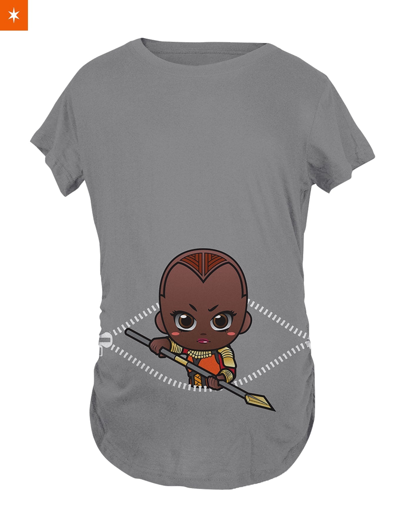 Fandomaniax - Baby Okoye Peeking Maternity T-Shirt