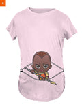 Fandomaniax - Baby Okoye Peeking Maternity T-Shirt