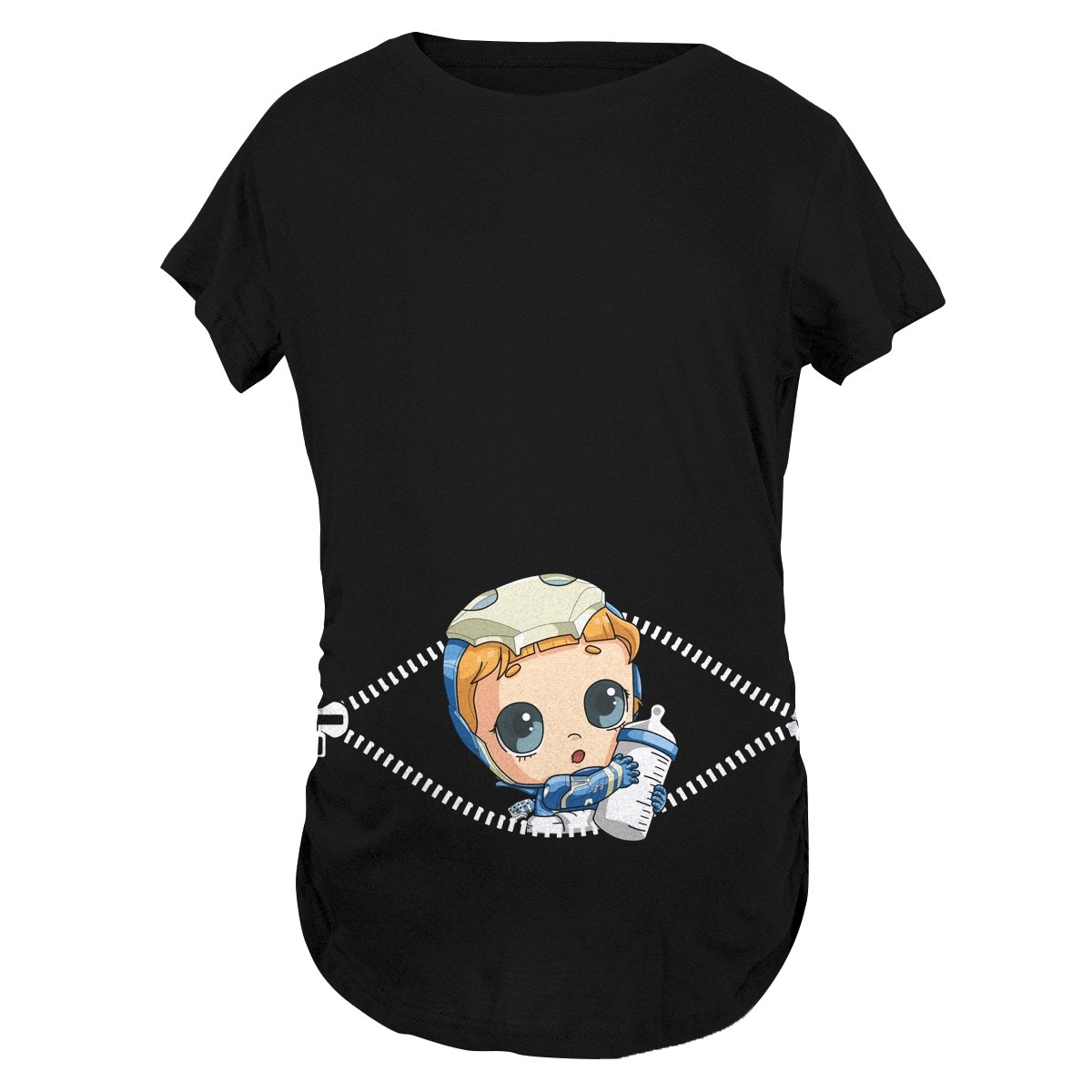 Fandomaniax - Baby Pepper Potts Peeking Maternity T-Shirt