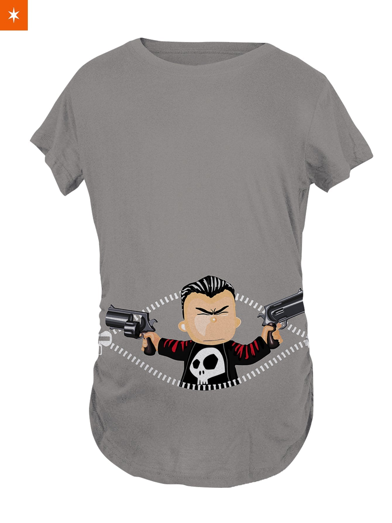 Fandomaniax - Baby Punisher Peeking Maternity T-Shirt