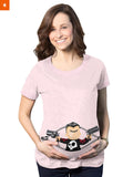 Fandomaniax - Baby Punisher Peeking Maternity T-Shirt