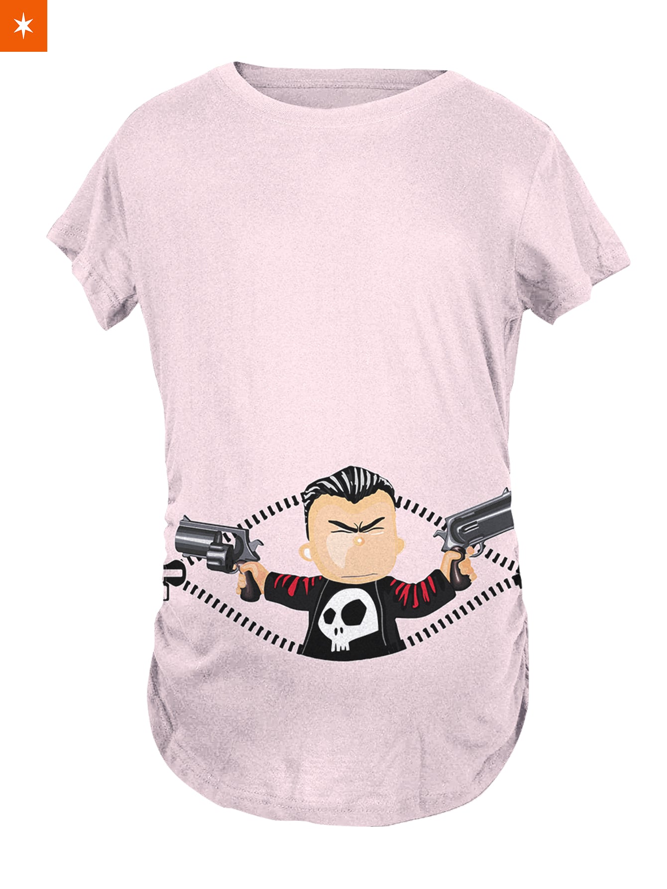 Fandomaniax - Baby Punisher Peeking Maternity T-Shirt