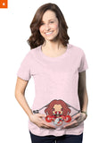 Fandomaniax - Baby Scarlet Witch Peeking Maternity T-Shirt