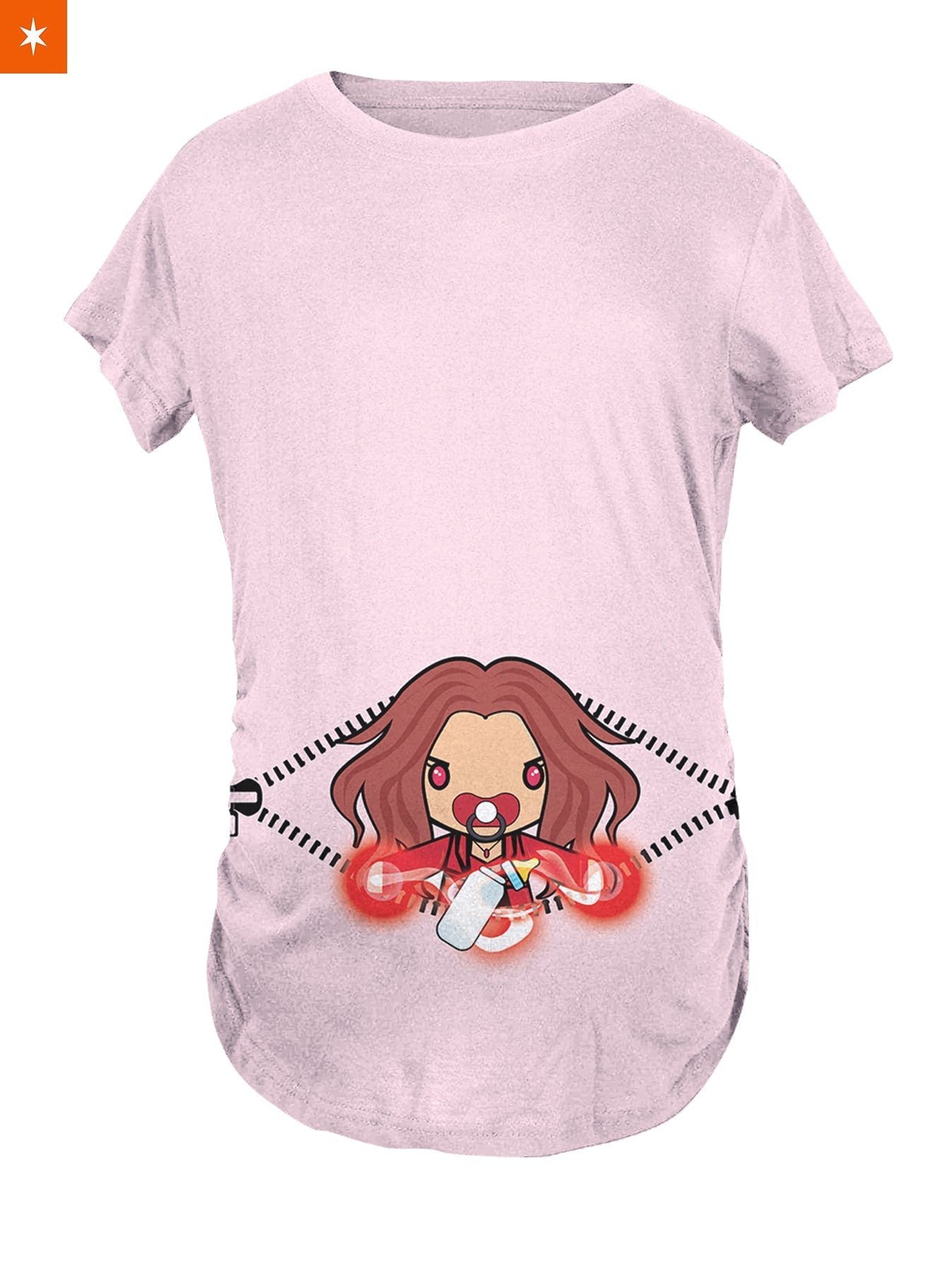 Fandomaniax - Baby Scarlet Witch Peeking Maternity T-Shirt