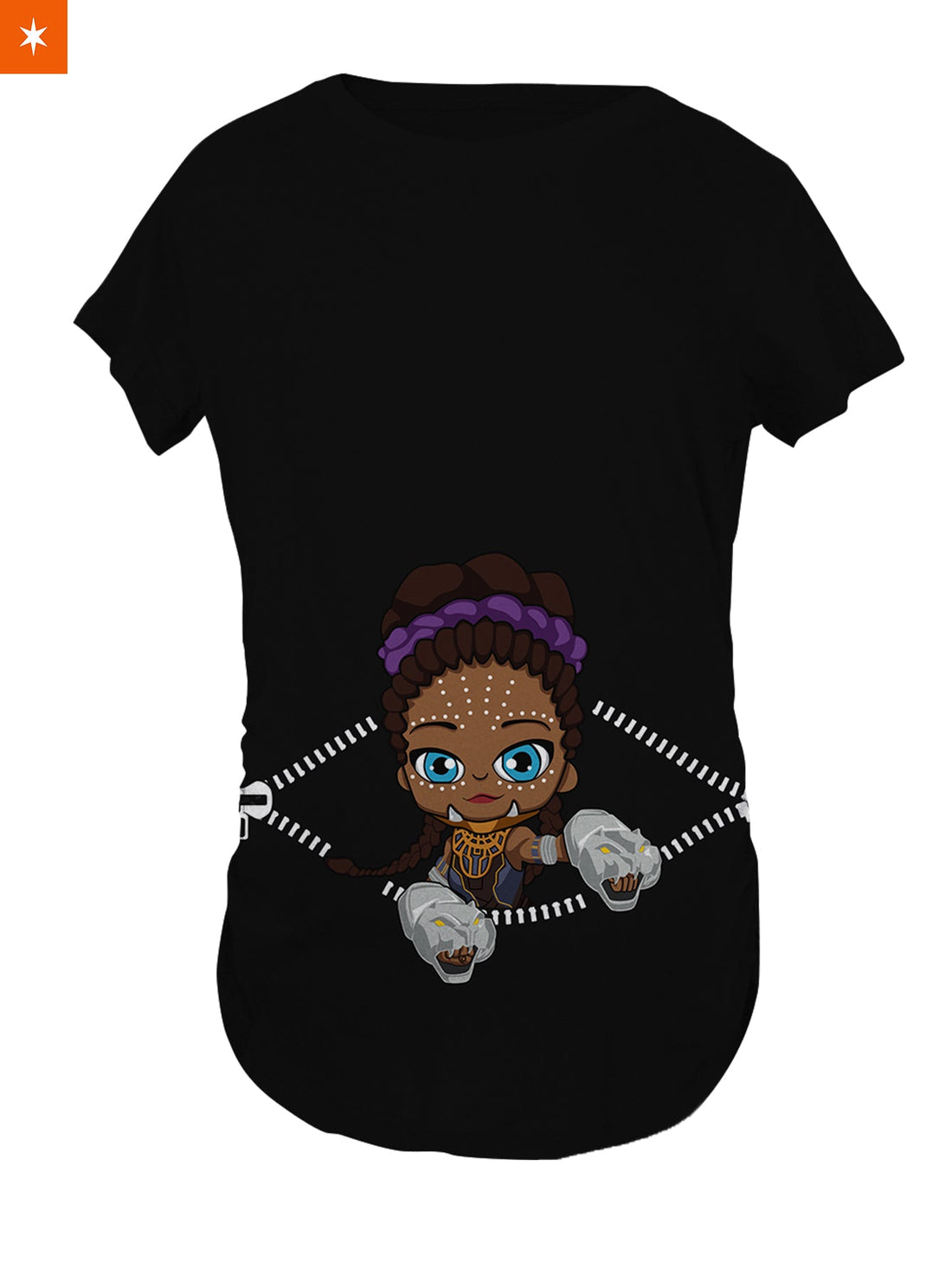 Fandomaniax - Baby Shuri Peeking Maternity T-Shirt