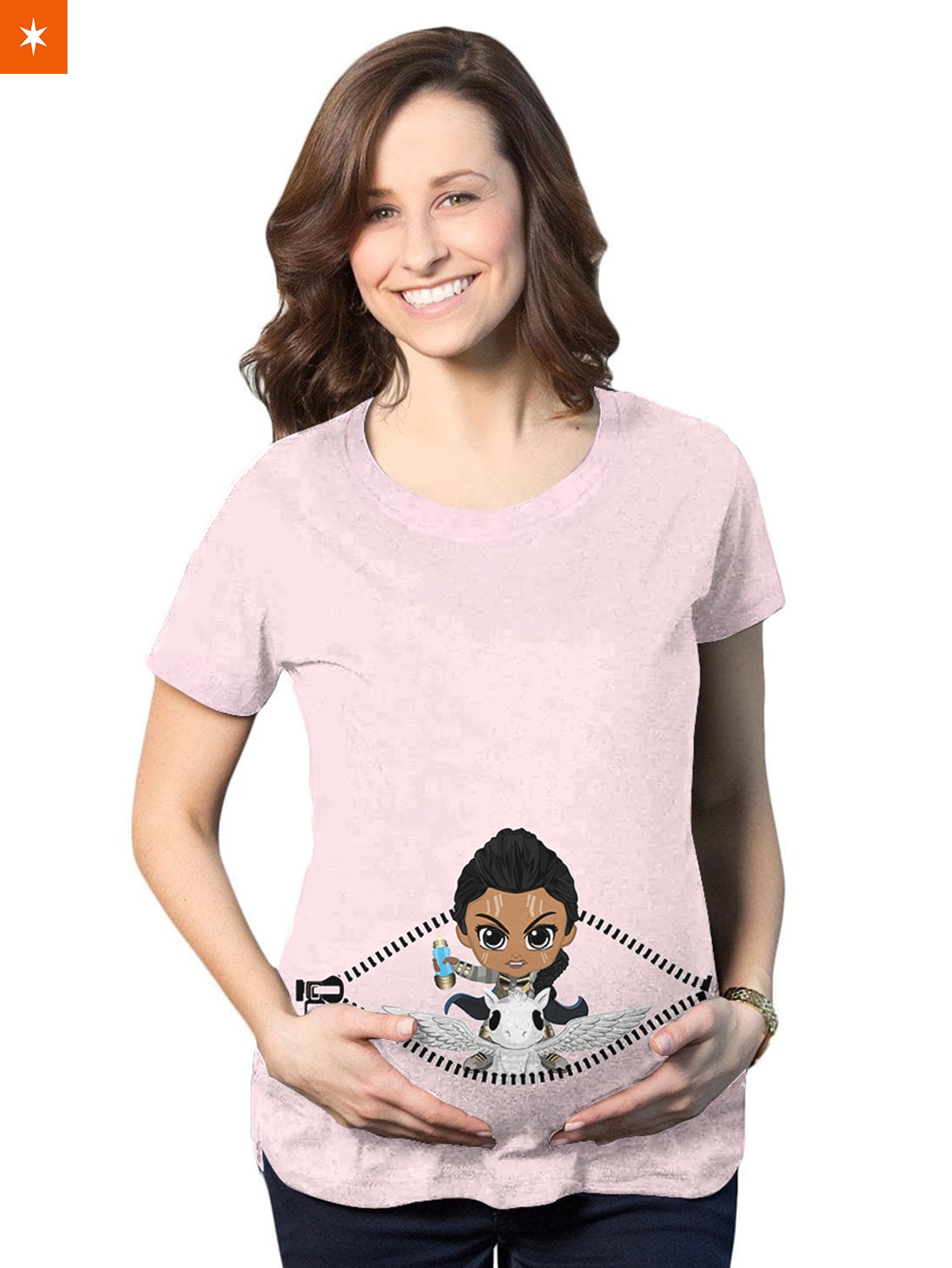 Fandomaniax - Baby Valkyrie Peeking Maternity T-Shirt