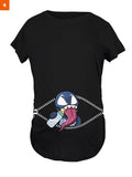 Fandomaniax - Baby Venom Peeking Maternity T-Shirt