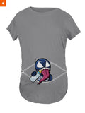 Fandomaniax - Baby Venom Peeking Maternity T-Shirt