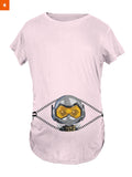 Fandomaniax - Baby Wasp Peeking Maternity T-Shirt