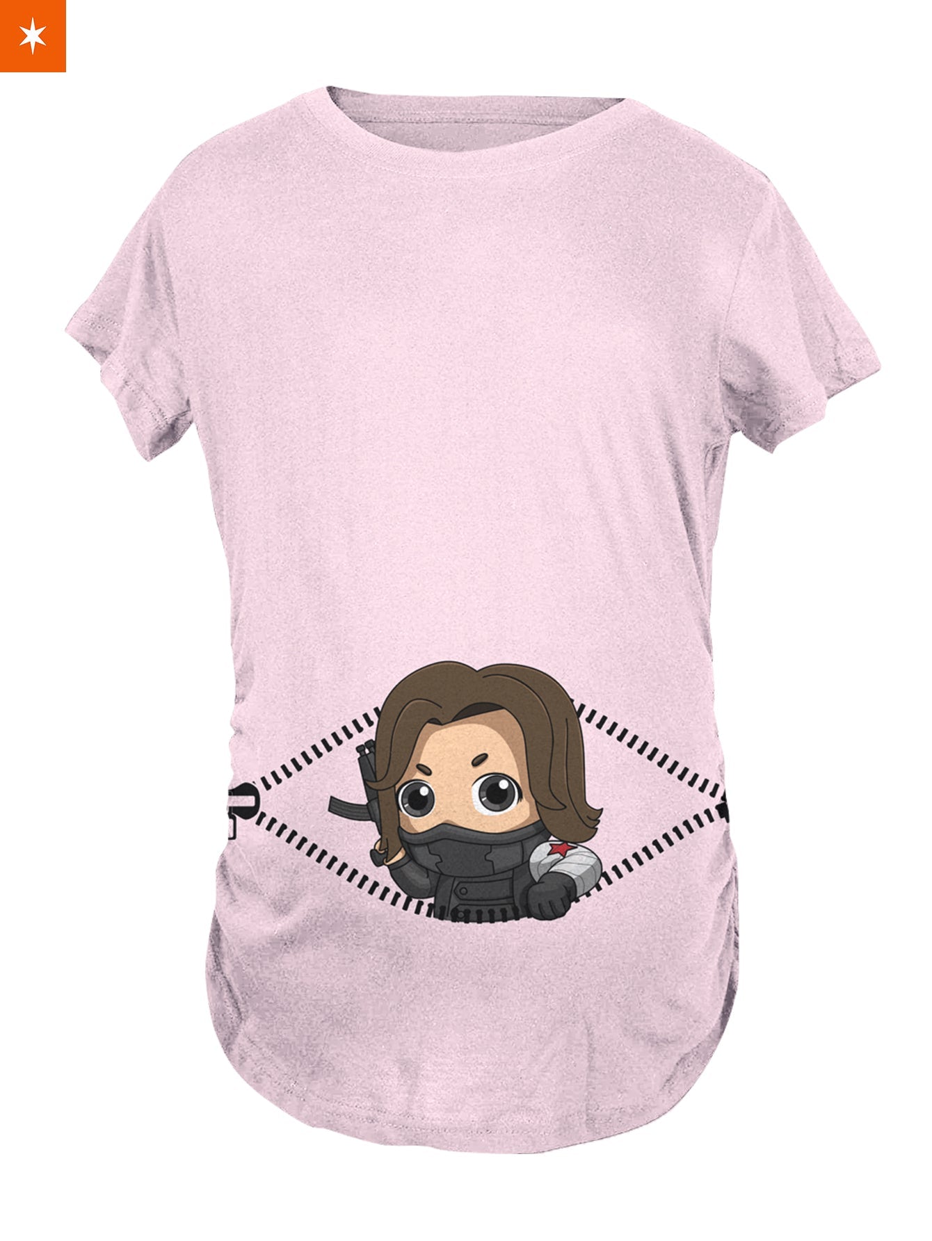 Fandomaniax - Baby Winter Soldier Peeking Maternity T-Shirt