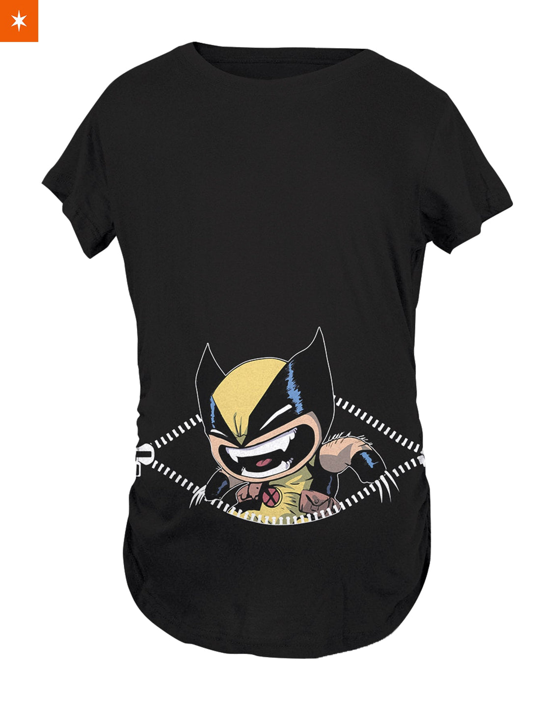 Fandomaniax - Baby Wolverine Peeking Maternity T-Shirt