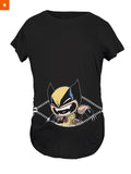 Fandomaniax - Baby Wolverine Peeking Maternity T-Shirt