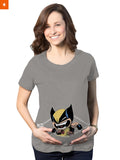 Fandomaniax - Baby Wolverine Peeking Maternity T-Shirt