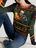 Fandomaniax - Bakugo Fire Xmas Unisex Wool Sweater