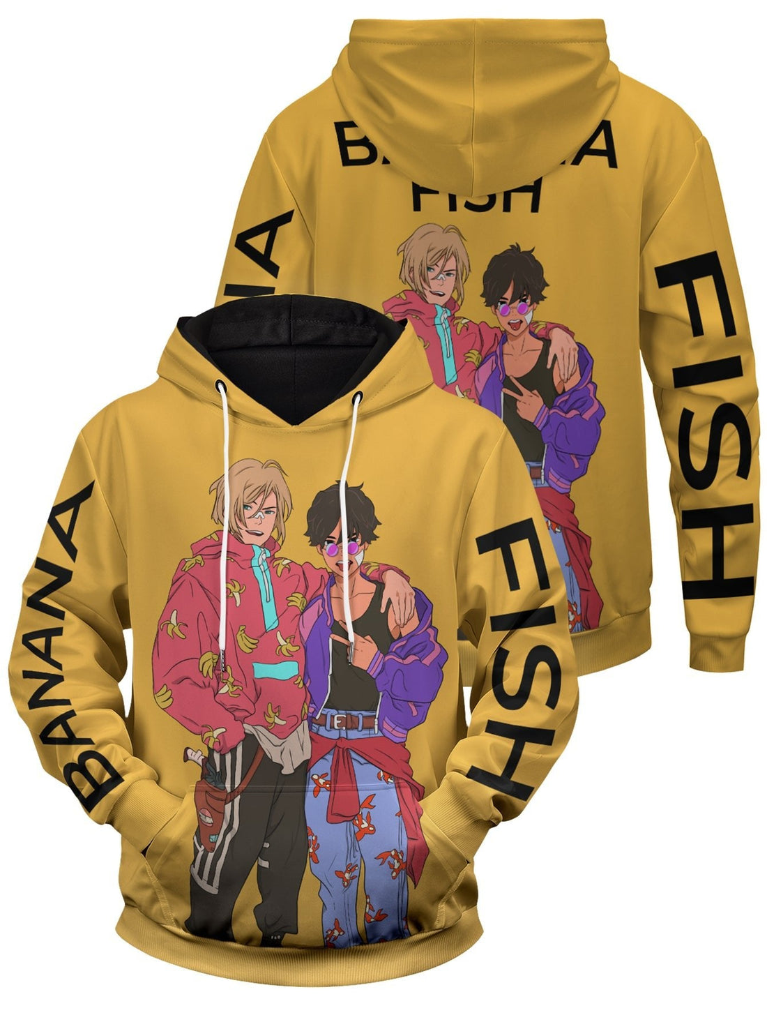 Fandomaniax - Banana Fish Unisex Pullover Hoodie