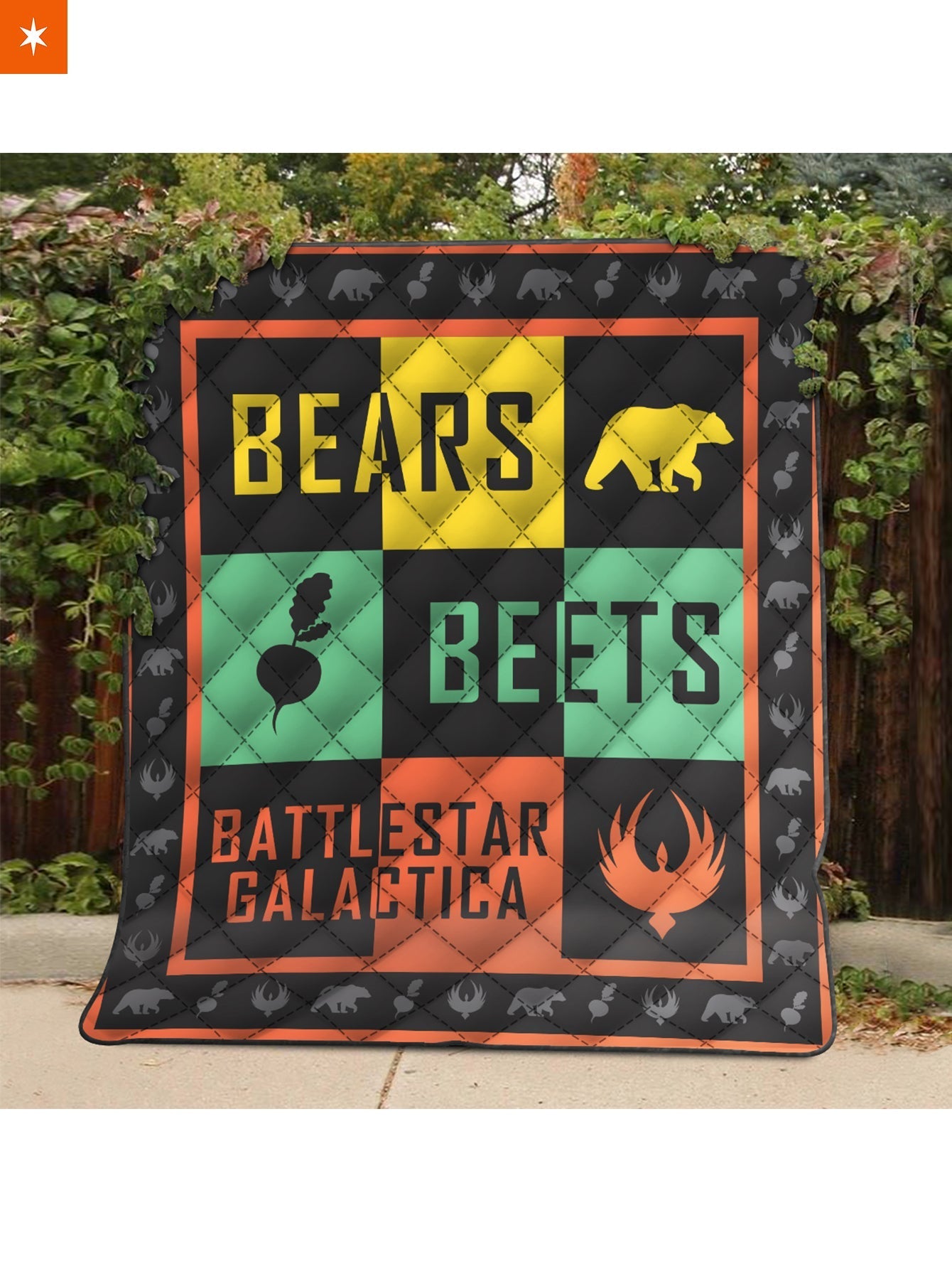 Fandomaniax - Bears Beets Battlestar Galactica Quilt Blanket