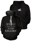 Fandomaniax - Best Dad in the Seven Kingdoms Unisex Pullover Hoodie