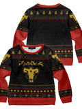 Fandomaniax - Black Bull Xmas Kids Unisex Wool Sweater