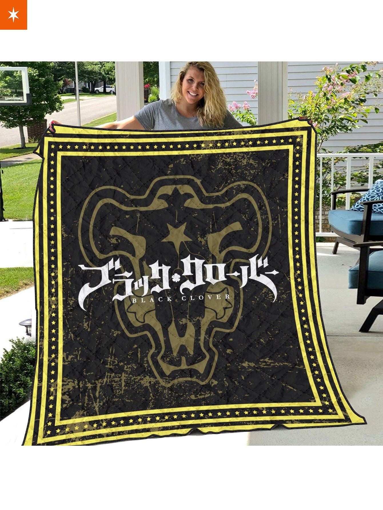 Fandomaniax - Black Clover Bulls Quilt Blanket