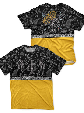 Fandomaniax - Black Leg Paisley Unisex T-Shirt