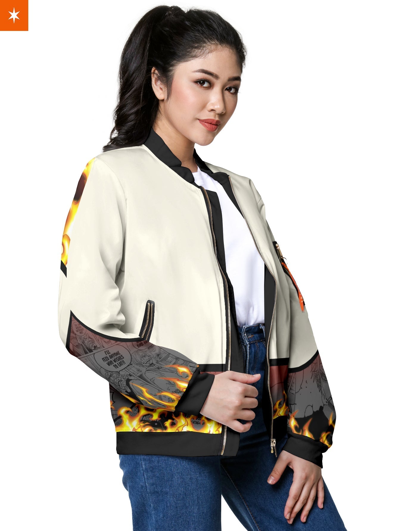 Fandomaniax - Black Leg Sheath Bomber Jacket