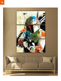 Fandomaniax - Boba Fett Art 3 Piece Canvas