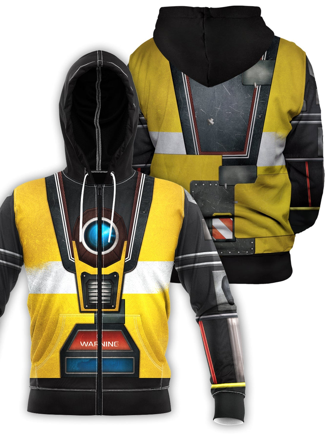 Fandomaniax - Borderlands Claptrap Unisex Zipped Hoodie