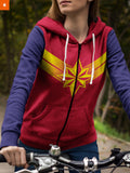 Fandomaniax - Capt Carol Unisex Zipped Hoodie