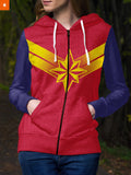 Fandomaniax - Capt Carol Unisex Zipped Hoodie