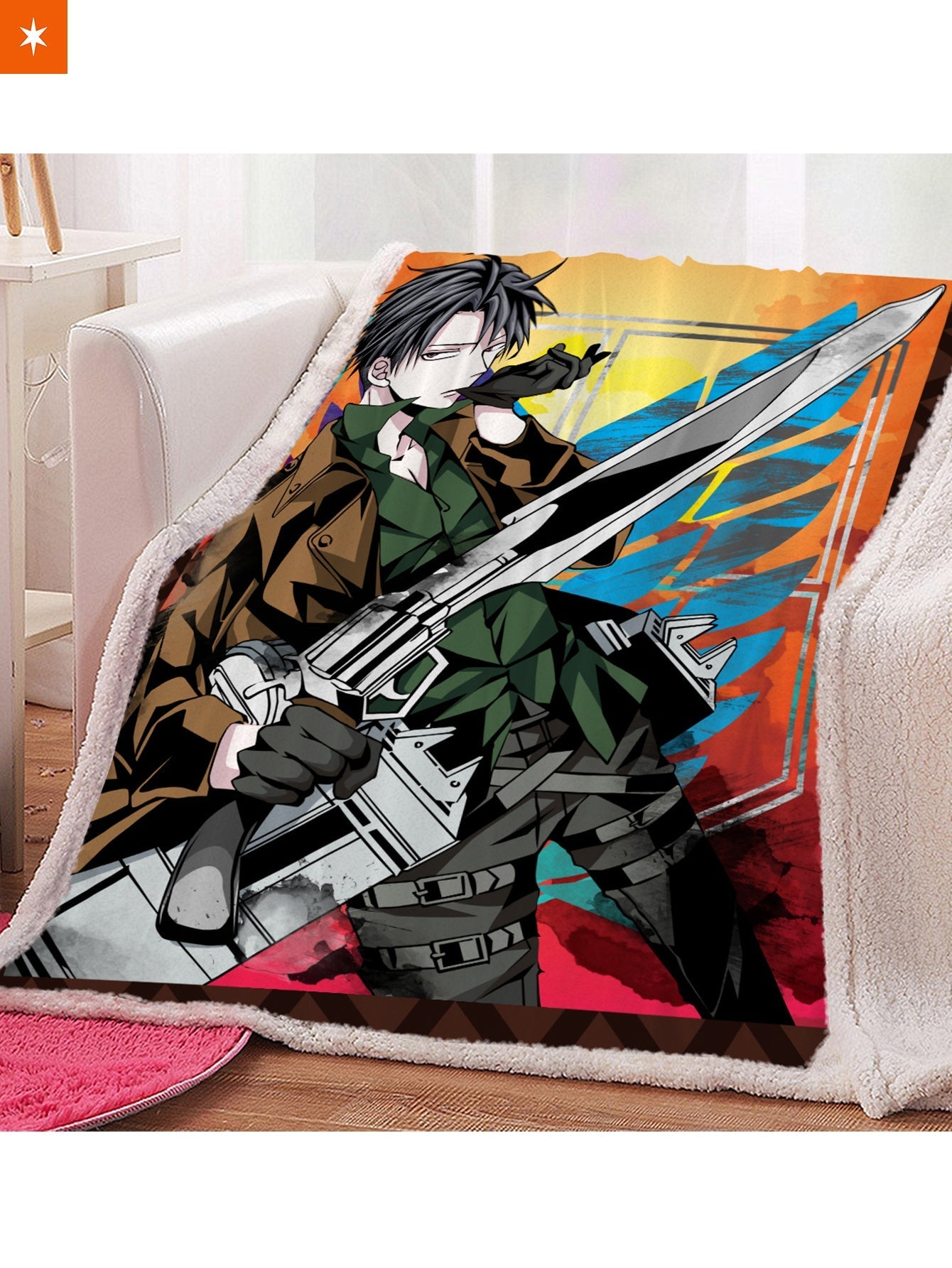 Fandomaniax - Capt Levi Throw Blanket