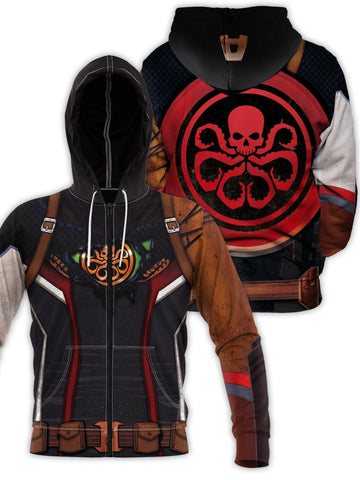 Fandomaniax - Captain Hydra Unisex Zipped Hoodie