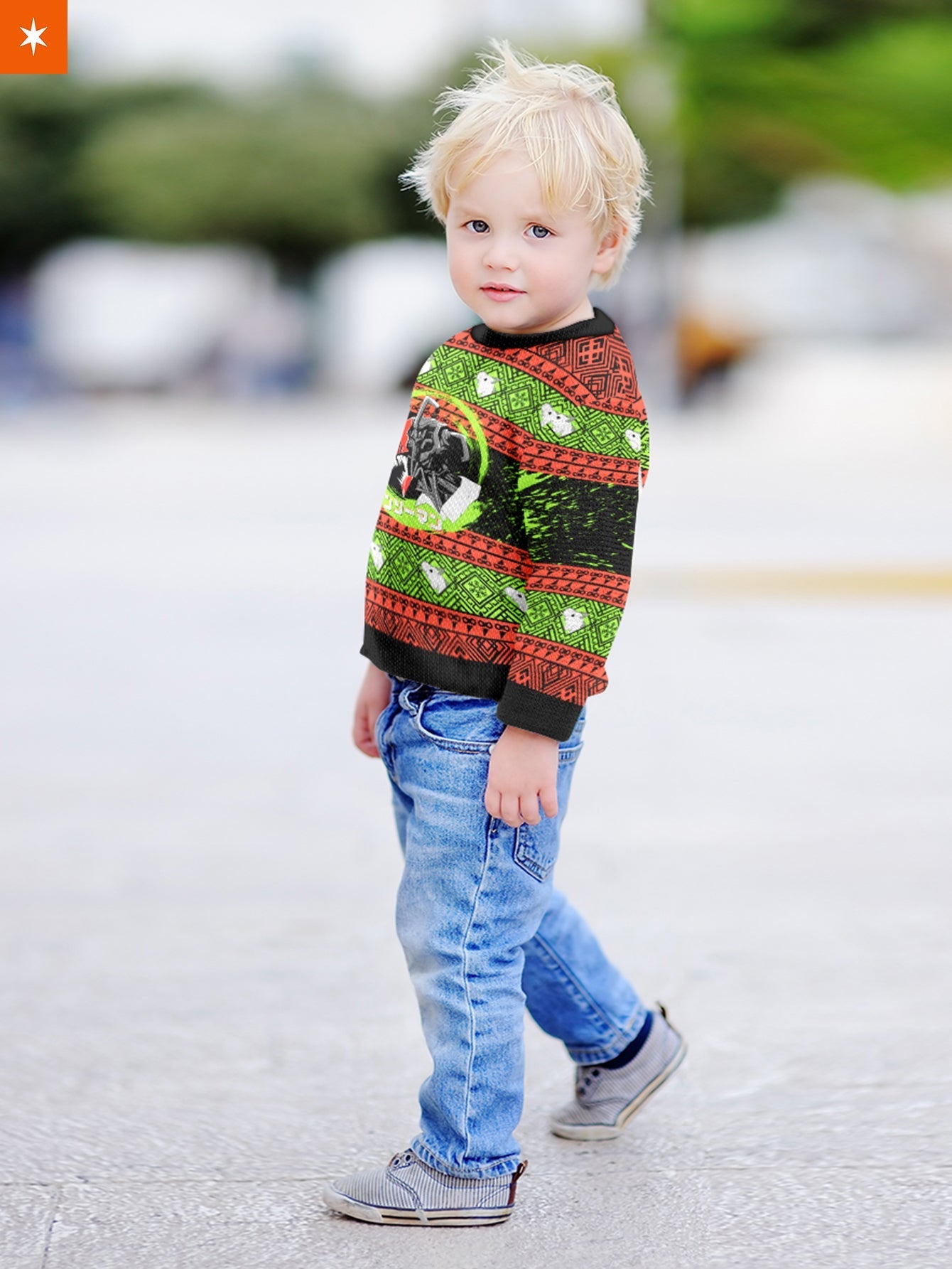 Fandomaniax - Chainsawman Xmas Kids Unisex Wool Sweater