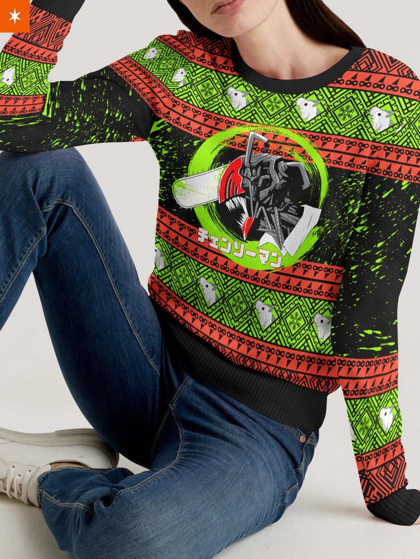 Fandomaniax - Chainsawman Xmas Unisex Wool Sweater