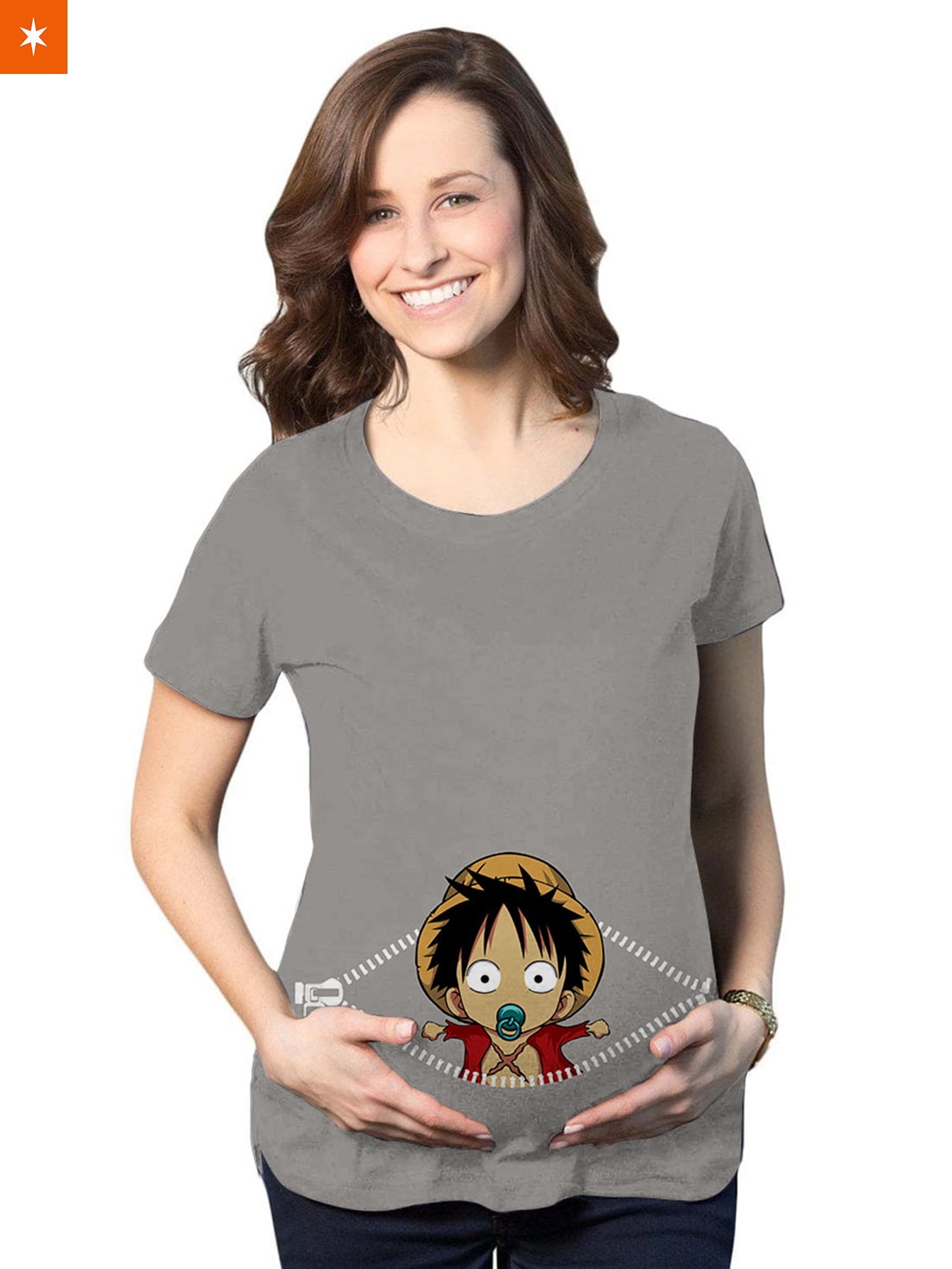 Fandomaniax - Chibi Monkey Peeking Maternity T-Shirt