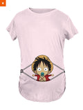 Fandomaniax - Chibi Monkey Peeking Maternity T-Shirt