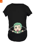 Fandomaniax - Chibi Swordsman Peeking Maternity T-Shirt