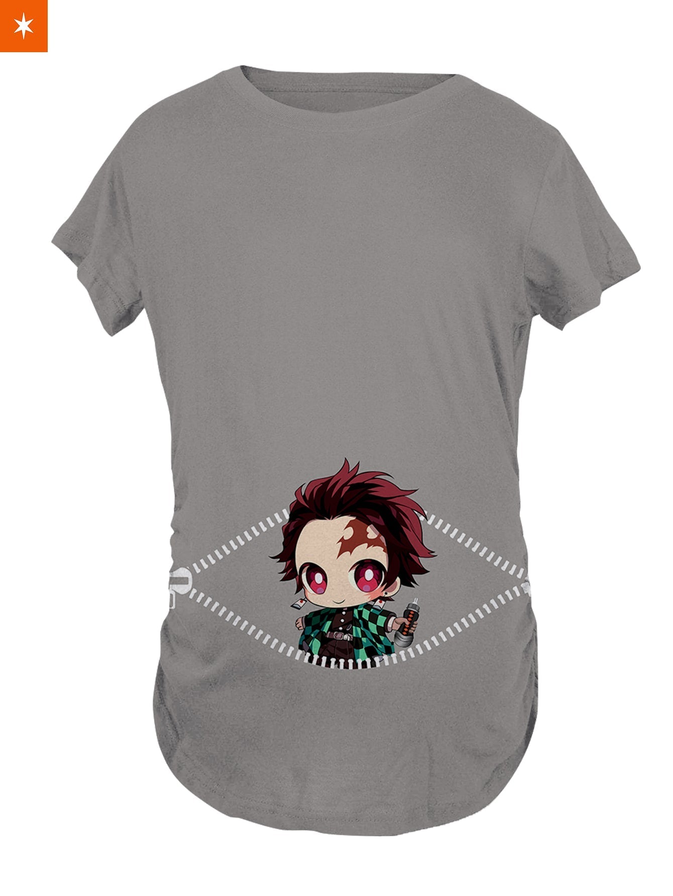 Fandomaniax - Chibi Tanjiro Peeking Maternity T-Shirt