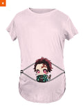 Fandomaniax - Chibi Tanjiro Peeking Maternity T-Shirt