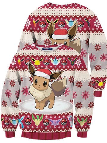 Fandomaniax - [Buy 1 Get 1 SALE] Christmas Eeveelution Unisex Wool Sweater