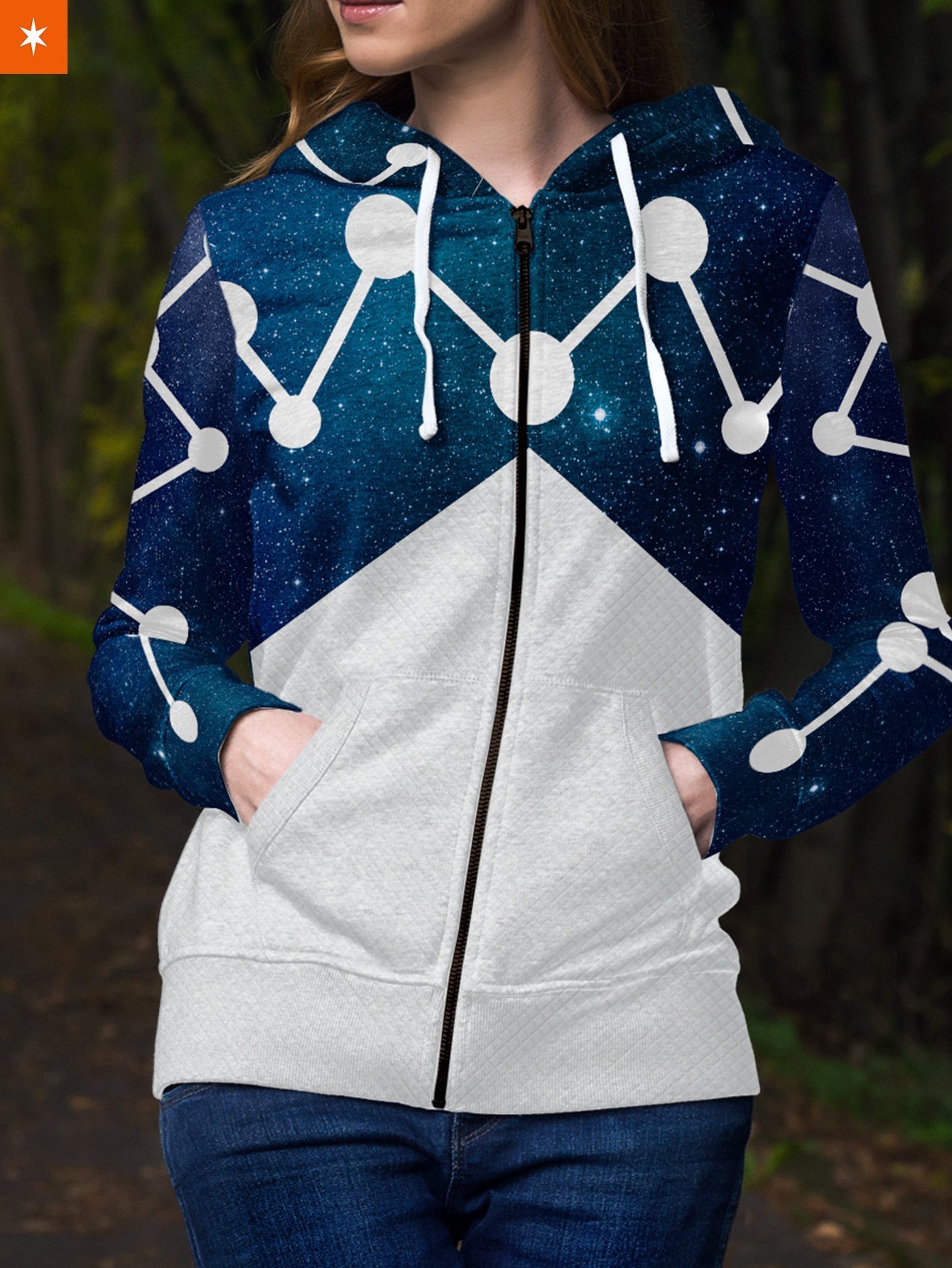 Fandomaniax - Cosmic Spidey Unisex Zipped Hoodie