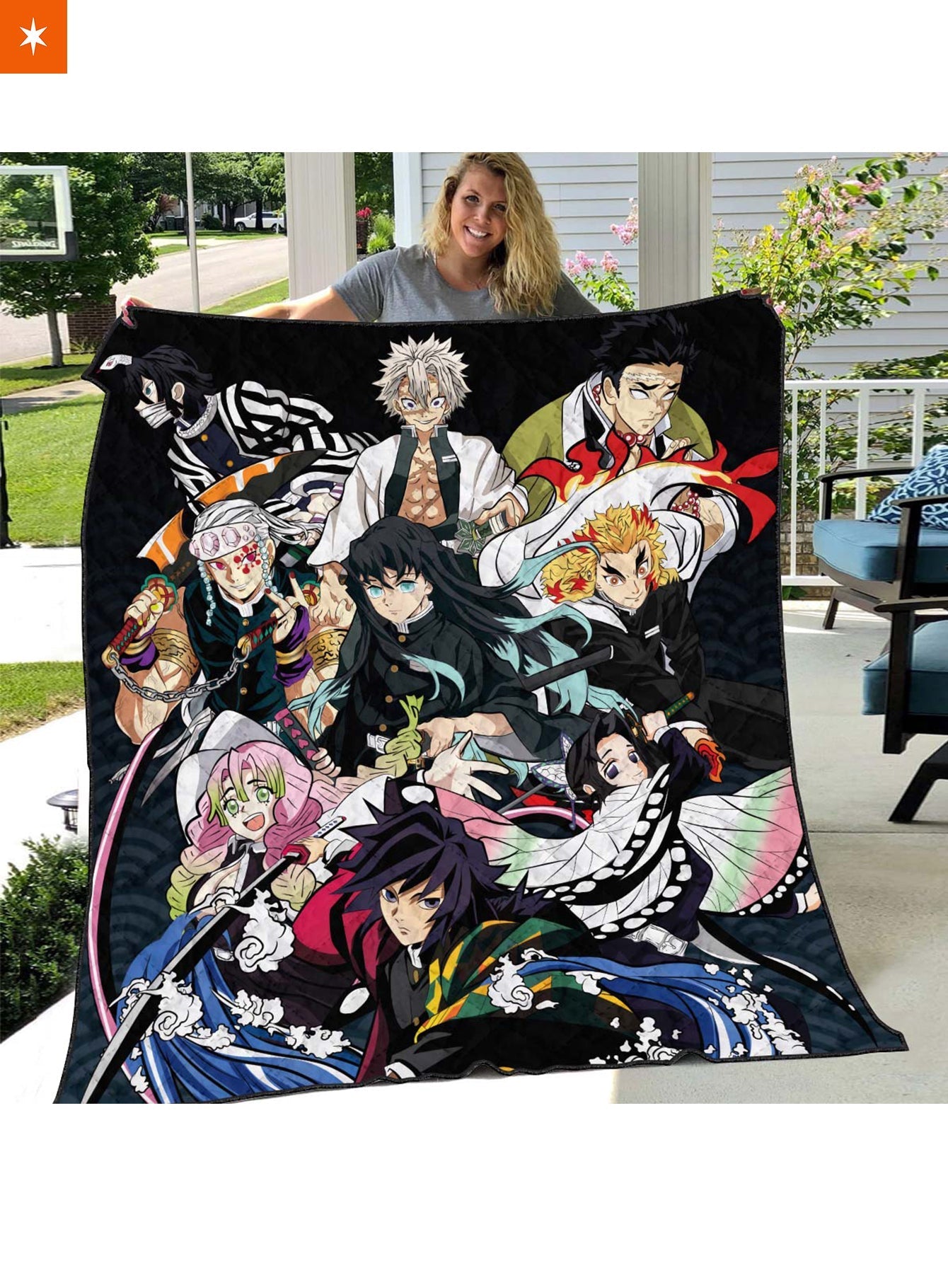 Fandomaniax - Cozy Hashira Quilt Blanket